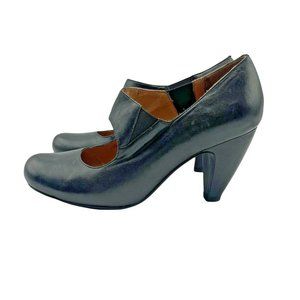 Miz Mooz Women’s  Size 8 Black Leather Heel Mary Janes Shoes Excellent